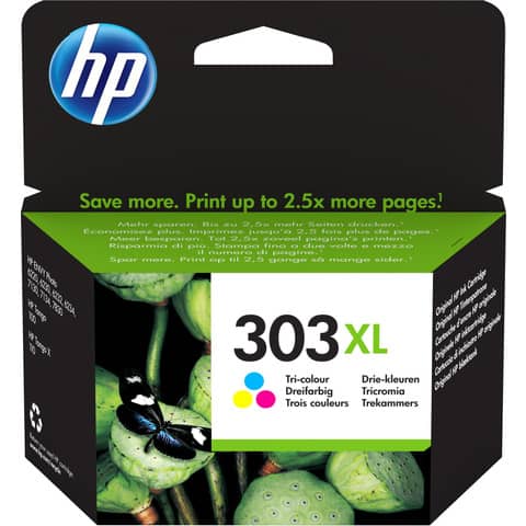 Cartuccia inkjet alta capacità 303XL HP 3 colori T6N03AE